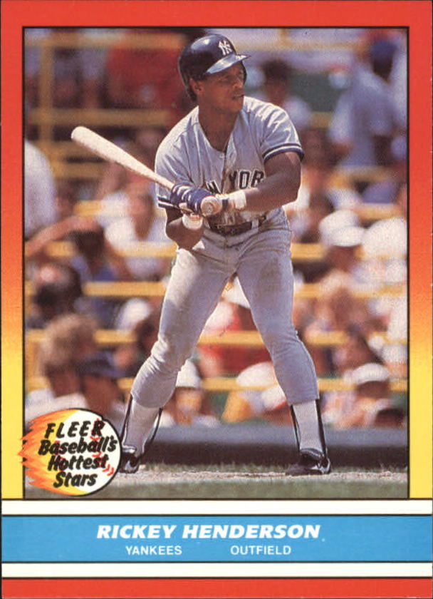 1988 Fleer Hottest Stars Baseball Cards        016      Rickey Henderson